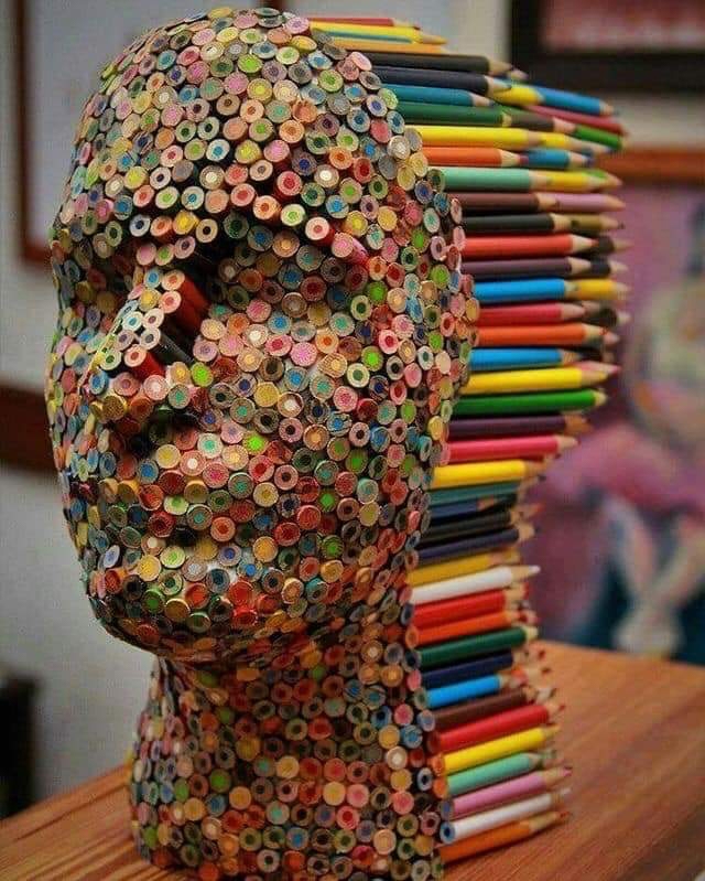Colored Pencils Face