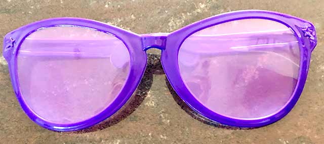 Put on your JOY glasses with Bubblz - purple glasses