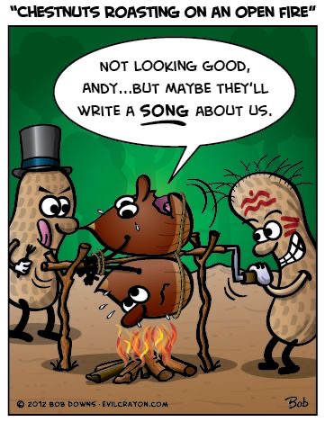 Savor the Season with Chestnutlz - Chestnuts Roasting Comic
